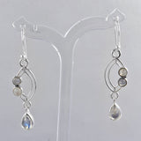 Blue Topaz  Silver Earrings