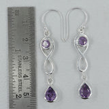 Amethyst Silver Earring