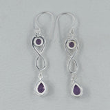 Amethyst Silver Earring