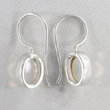 Hessonite Silver Earring