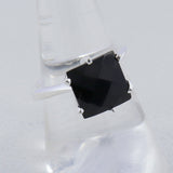 Square Cut Citrine Gemstone Silver Ring