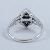 Natural Garnet Silver Ring