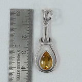 Natural Citrine  925 Silver Pendant