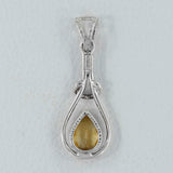 Natural Citrine  925 Silver Pendant