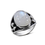 Dendritic Opal Gemstone Silver Designer Ring