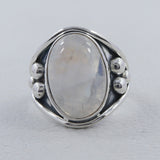 Dendritic Opal Gemstone Silver Designer Ring