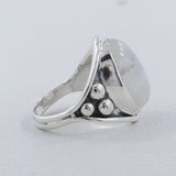 Dendritic Opal Gemstone Silver Designer Ring