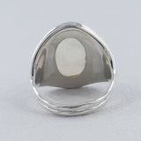 Dendritic Opal Gemstone Silver Designer Ring