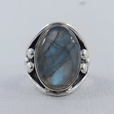 Dendritic Opal Gemstone Silver Designer Ring