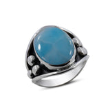 Dendritic Opal Gemstone Silver Designer Ring