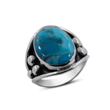 Dendritic Opal Gemstone Silver Designer Ring