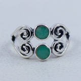 Tourmaline Silver Ring