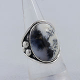 Dendritic Opal Gemstone Silver Designer Ring