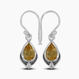 Citrine Silver Earrings