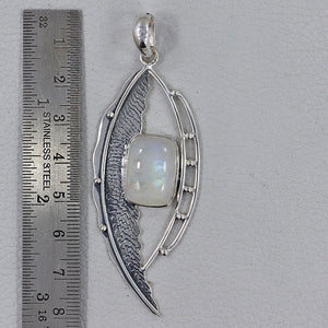 Rainbow Moonstone Silver Pendants