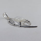 Rainbow Moonstone Silver Pendant