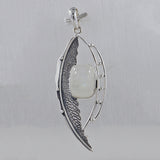 Rainbow Moonstone Silver Pendant