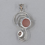 Rose Quartz 925 Sterling Silver Pendant