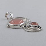 Rose Quartz 925 Sterling Silver Pendant