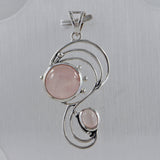 Rose Quartz 925 Sterling Silver Pendant