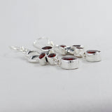 Garnet Silver Earrings