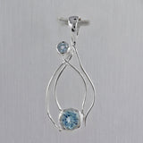 Blue Topaz Gemstone Silver Pendant