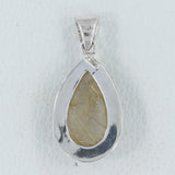 Golden Rutilated Quartz 925 Silver Pendant