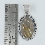 925 Silver Rutilated Quartz Pendant