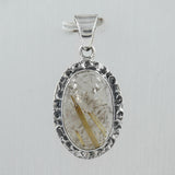 925 Silver Rutilated Quartz Pendant