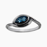 925 Sterling Silver Blue Topaz Rings