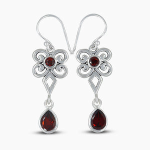 Blue Topaz Silver Earrings