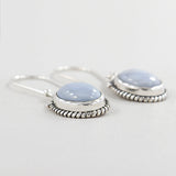 Blue Opal Silver Earrings