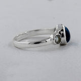 Blue Topaz Cabochon Silver Ring