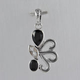 Black Onyx Silver Pendant