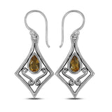 925 Staring Silver Citrine Earrings