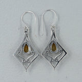 925 Staring Silver Citrine Earrings