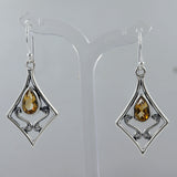 925 Staring Silver Citrine Earrings