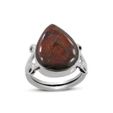 Fire Ammolite Gemstone 925 Silver Ring