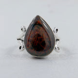 925 Starling Silver Ammolite Ring