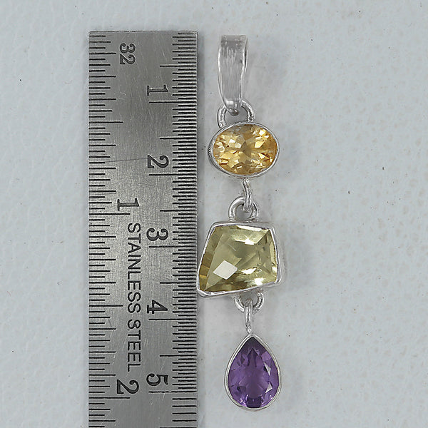 925 Sterling Silver Green Gold Pendants