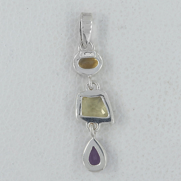 925 Sterling Silver Green Gold Pendants