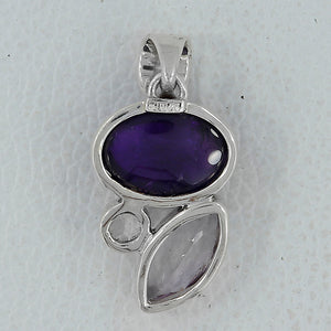 925 Sterling Silver Amethyst Pendants