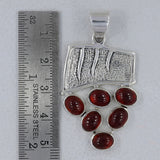 Multi-Color Tourmaline Solid Silver Pendant