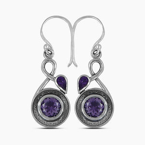 Blue Topaz Silver Earrings