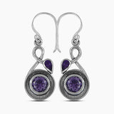 Blue Topaz Silver Earrings