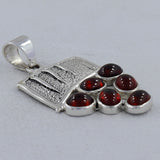 Multi-Color Tourmaline Solid Silver Pendant