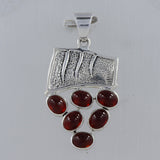 Multi-Color Tourmaline Solid Silver Pendant