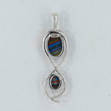 925 Silver Rainbow Calsilica Pendant