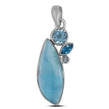 925 Sterling Silver Larimar Pendant