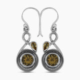 Blue Topaz Silver Earrings